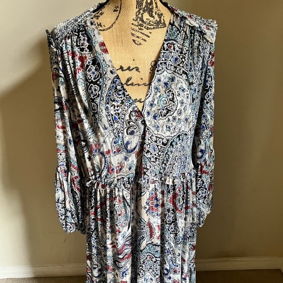 ZARA PRINTED LONG SLEEVE DRESS size S NWOT - Picture 8 of 12